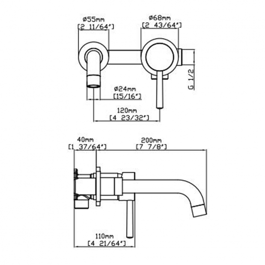 2 holes basin mixer