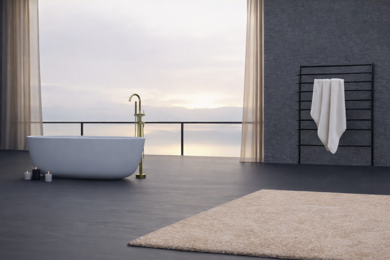 BATH SHOWER MIXER FLOORSTANDING