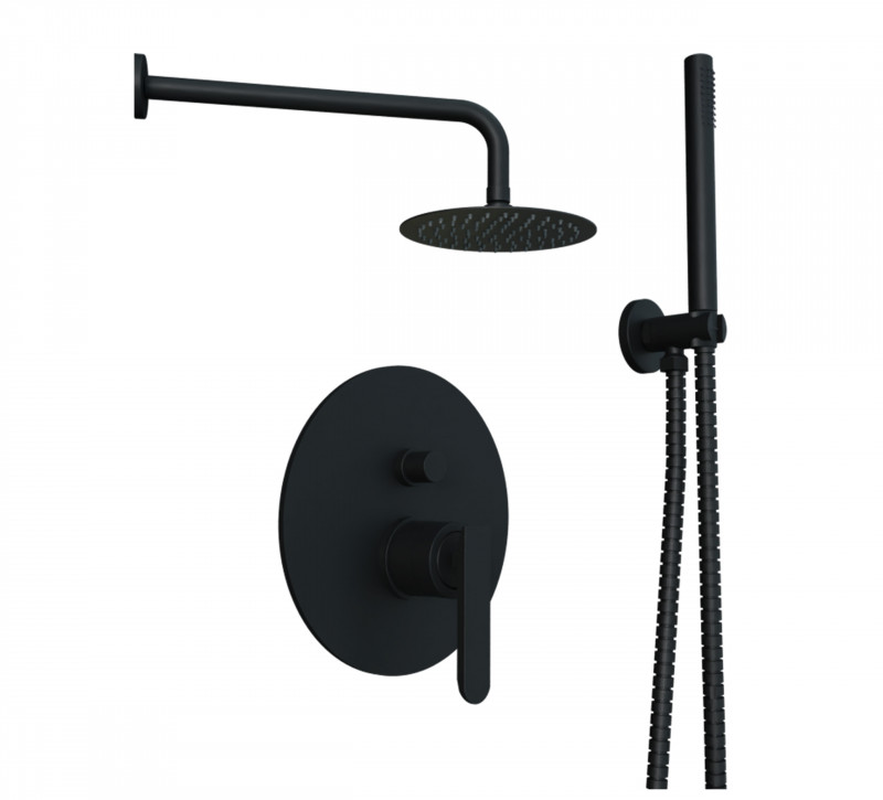 BLACK BUILT IN BATHSHOWER KIT