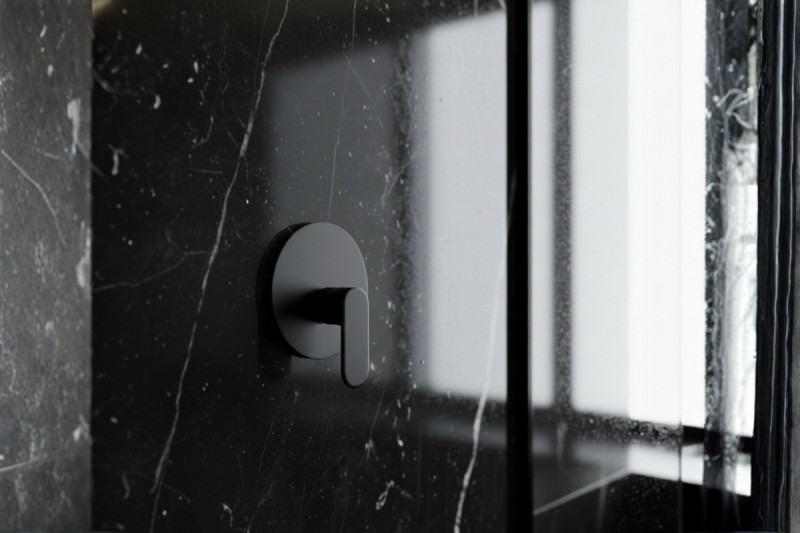 BLACK BUILT IN SHOWER