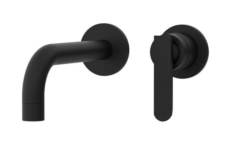 BLACK BUILT IN SINK 16CM PIPE