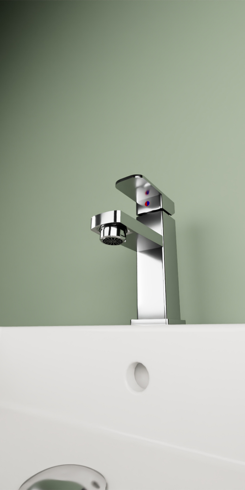 CHROME BASIN MIXER