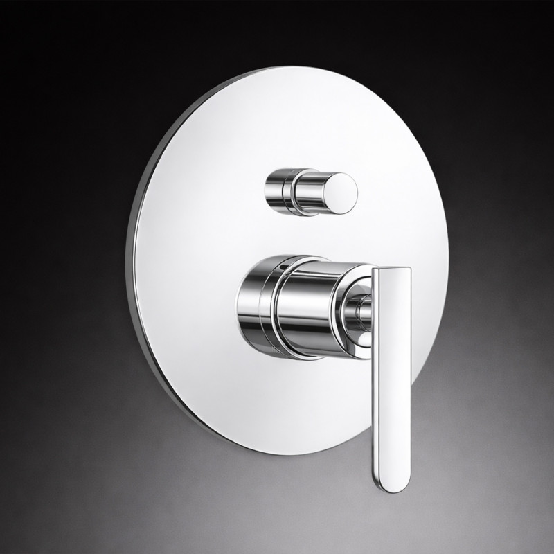 CHROME BUILT IN BATHSHOWER