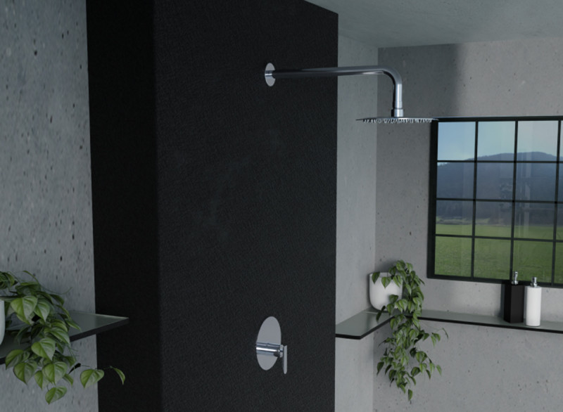 CHROME BUILT IN SHOWER KIT