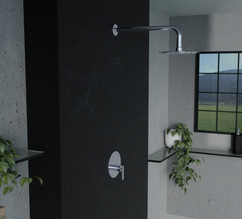 CHROME BUILT IN SHOWER KIT