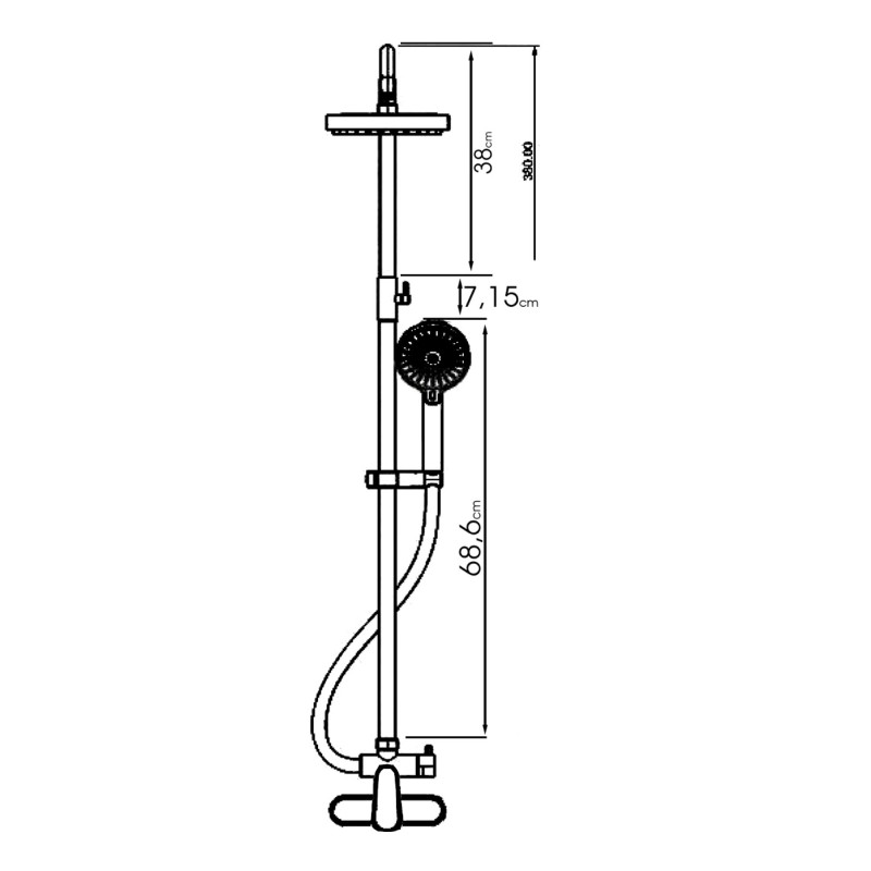 CHROME SHOWER COLUMN