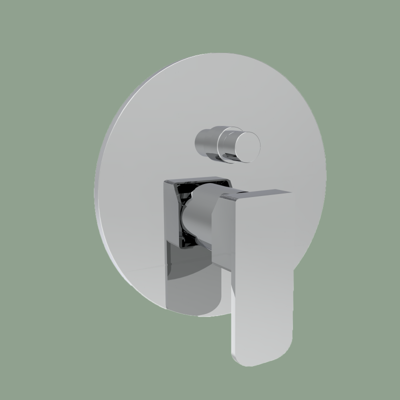 CHROME SHOWER ENCLOSURE WITH BUTTON