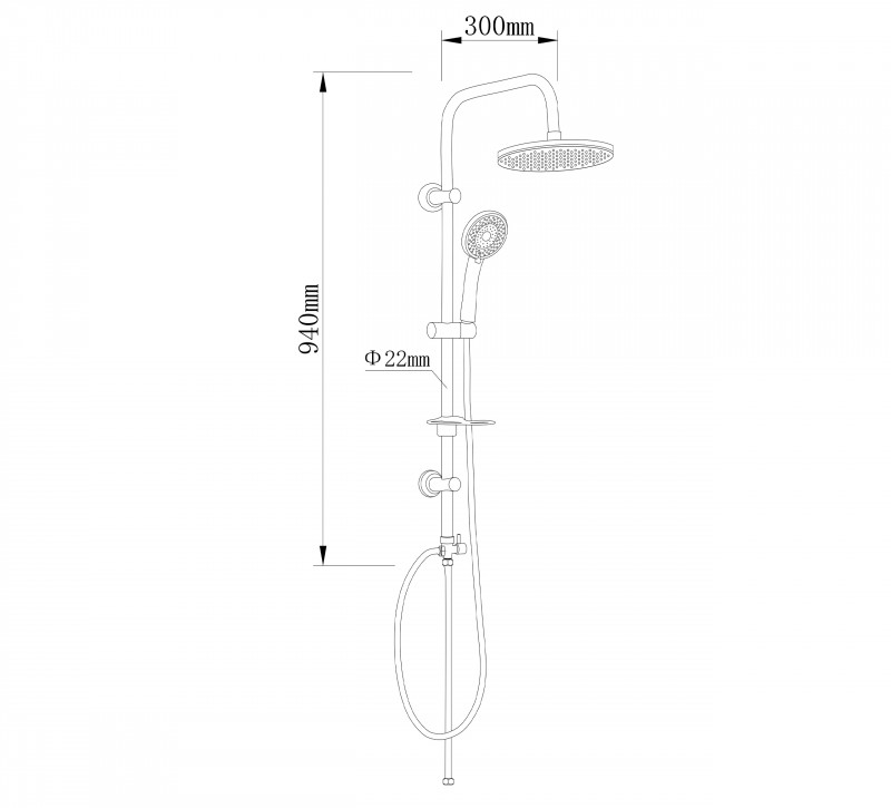 COLONNE TERMOSTATIQUE CONECT CHROMEE