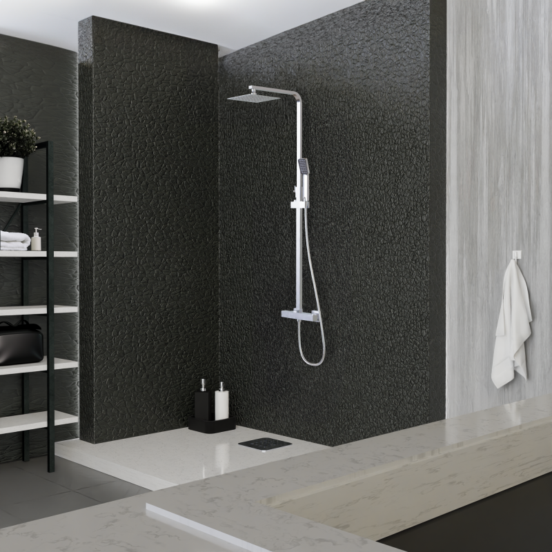 COLONNE TERMOSTATIQUE CUBIC CHROMEE