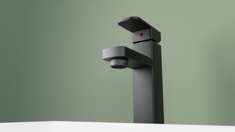 HIGH BLACK BASIN MIXER