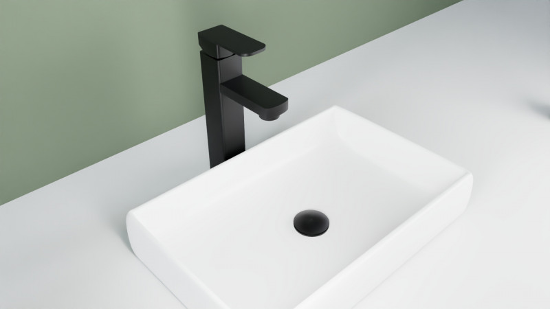 HIGH BLACK BASIN MIXER
