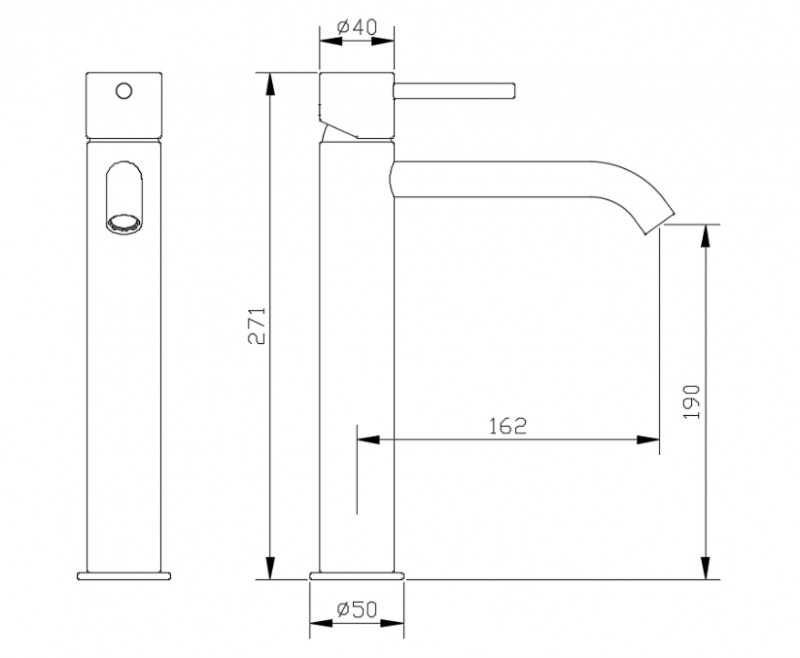 LAVABO ALTO ACERO INOXIDABLE