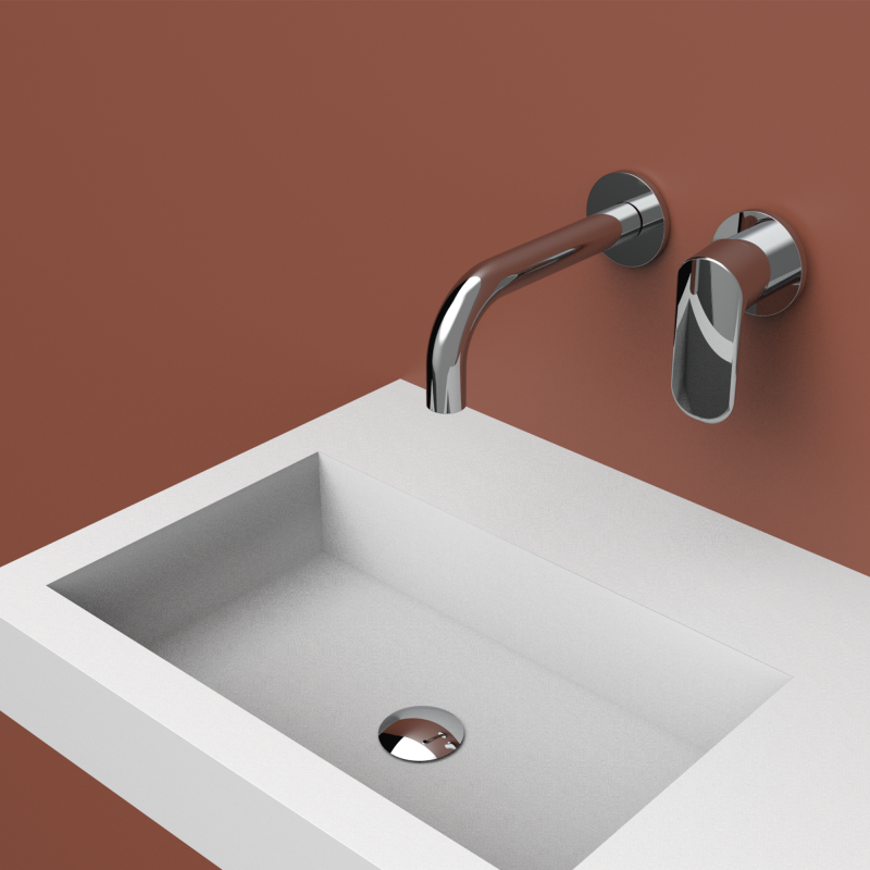 LAVABO CHROME MURAL LONG