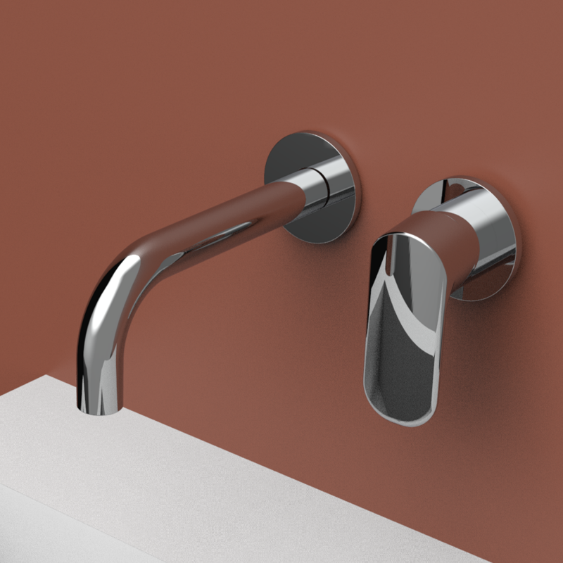 LAVABO CHROME MURAL LONG