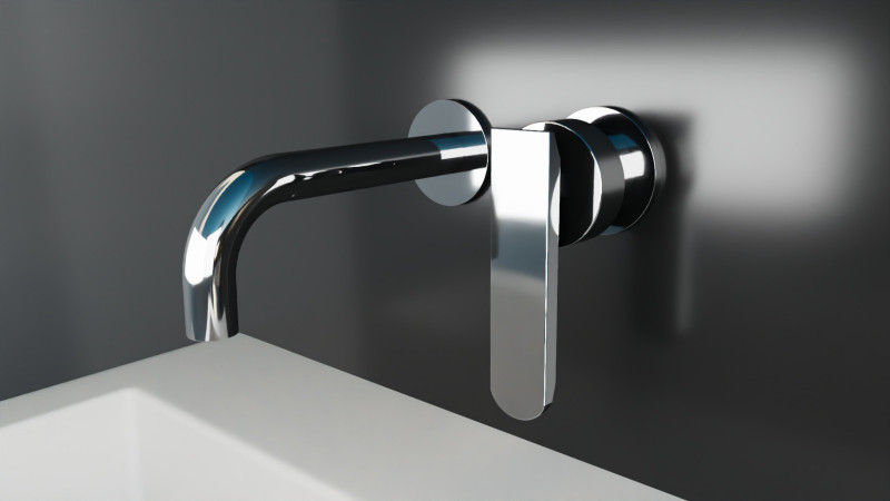 LAVABO MURAL CROMADO CAÑO 21CM