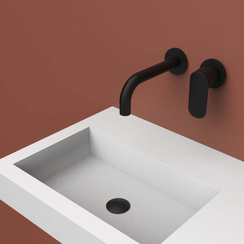 LAVABO MURAL NEGRE LLARG