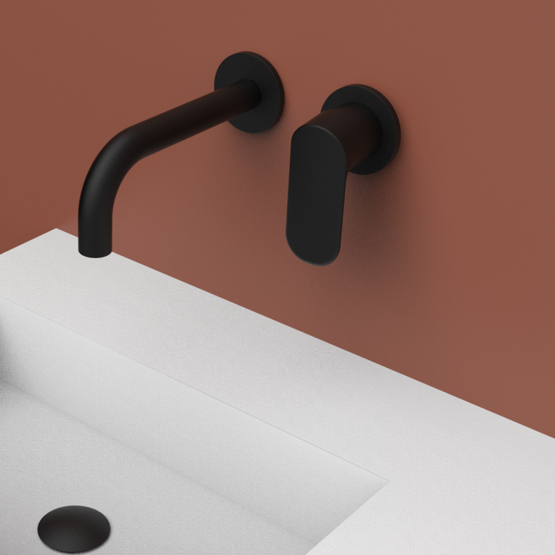 LAVABO MURAL NEGRE LLARG