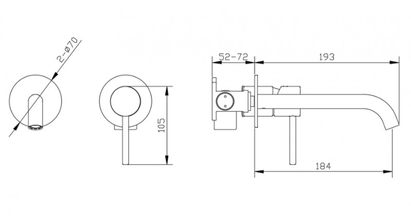 LAVABO MURALE ACIER INOXYDABLE