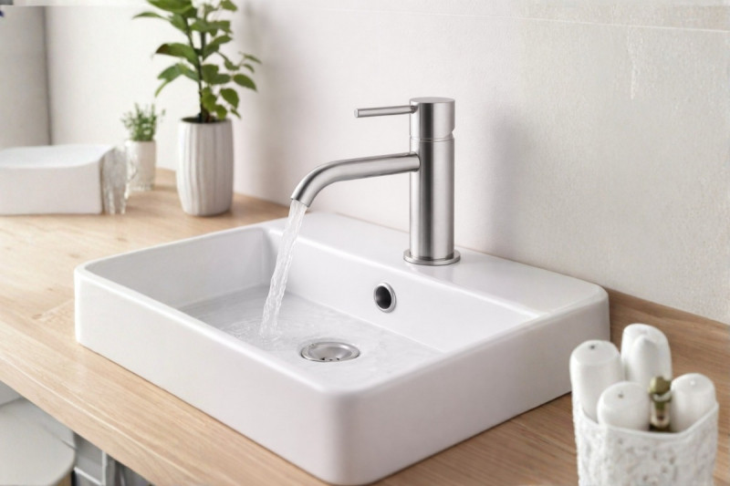 STAINLESS STEEL BASIN MIXER