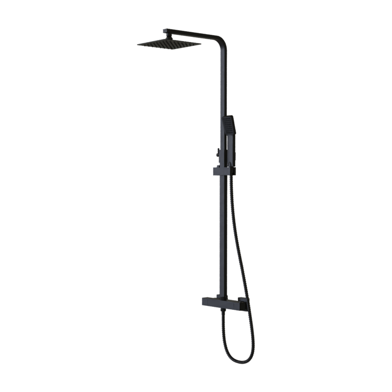 THERMOSTATIC BLACK COLUMN CUBIC