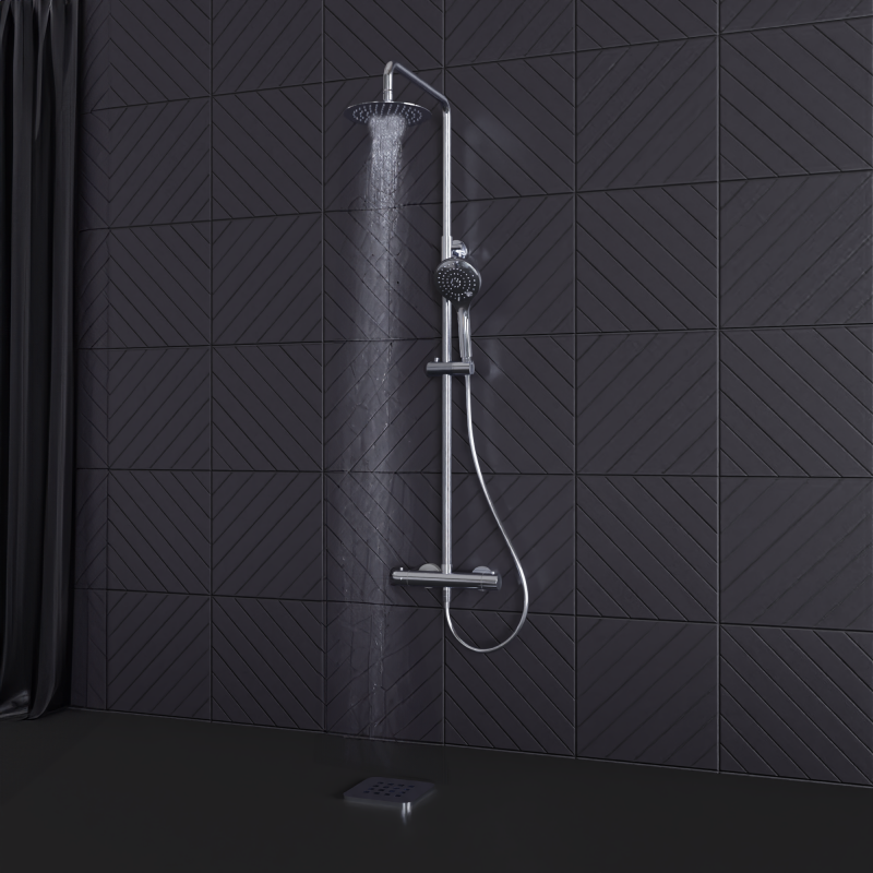 THERMOSTATIC CHROME COLUMN MRT