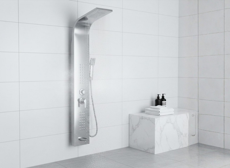 THERMOSTATIC CHROME COLUMN NUBIA